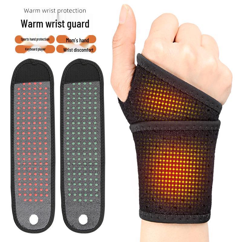 Heated Compression Wristband for Sports: Wrist Support for Badminton, Weightlifting, Rock Climbing, and More