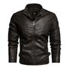Autumn and Winter Men's Leather PU Jacket Jacket Slim-fit Business Casual Men's Retro Europe and America