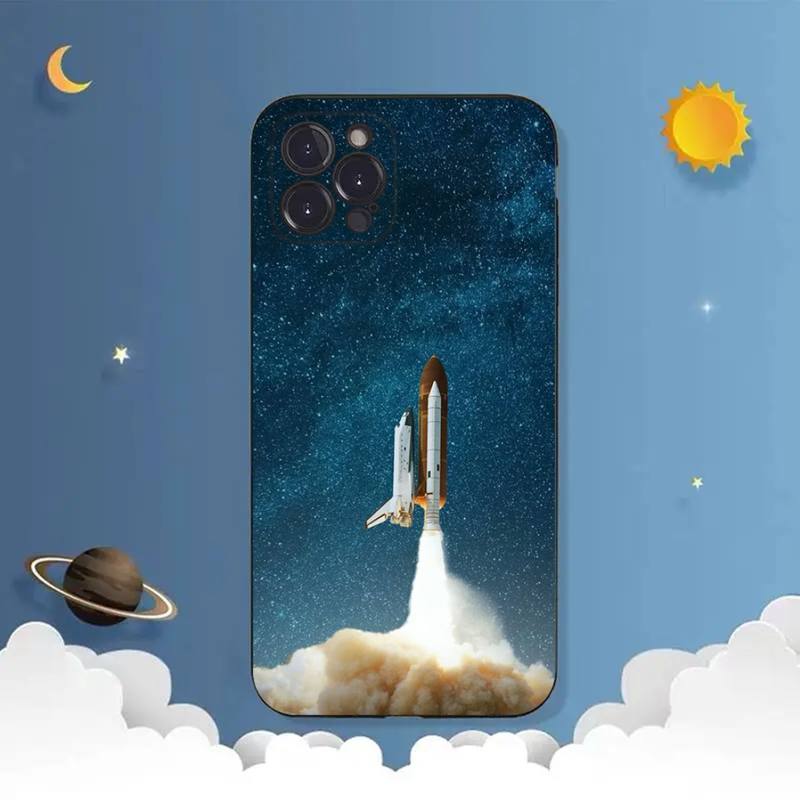 Чехол для телефона «Космическая ракета» для iPhone Samsung Galaxy Redmi Xiaomi Oppo OnePlus Note SA 7 8 9 10 11 12 13 14 20 21 22 23 53 54 Pro Max Ultra TPU Soft