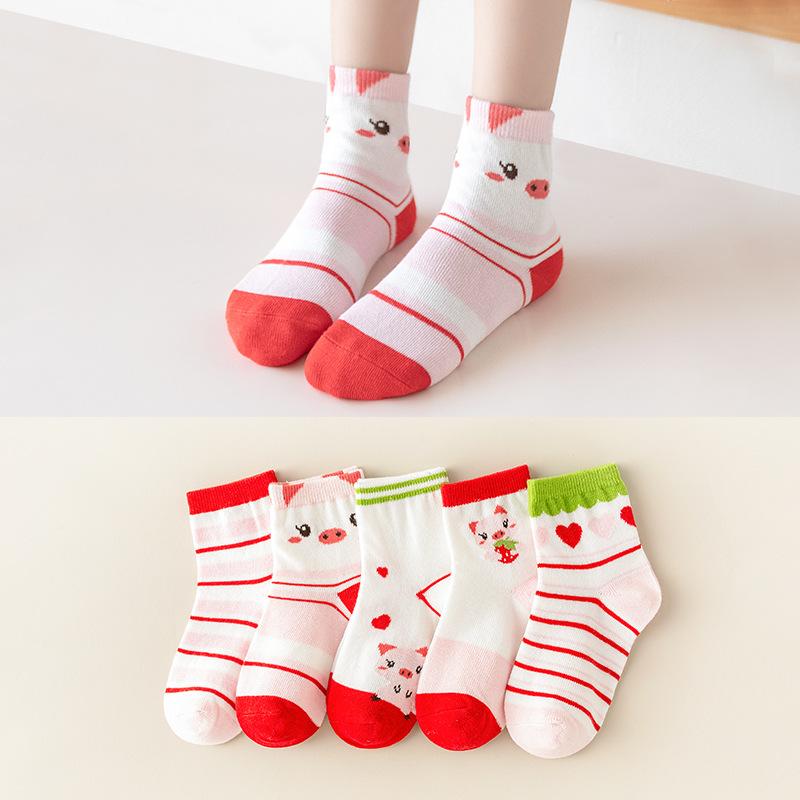 Детские носки с рисунком медведя из мультфильма для детей 0-13 лет, впитывающие пот и ветер, износостойкие, средние носки-трубы