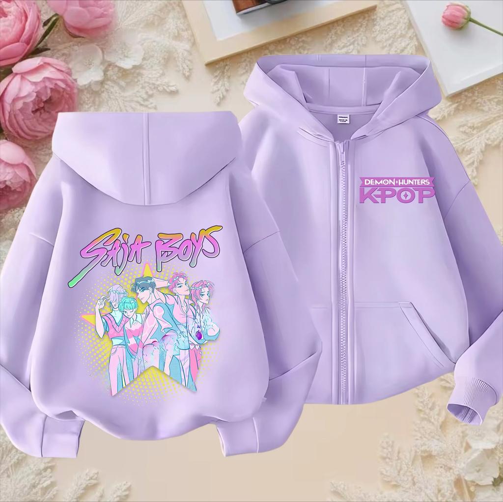 Hoodies Sweatshirts Girls Kids Girls Sweatshirt Zip Purple Hoodie Casual Top Hoodie Kids Clothing