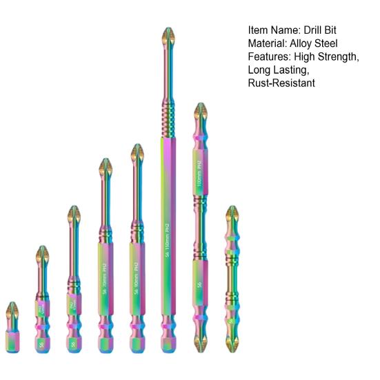 6/8Pcs High-Magnetic Screwdriver Drill Bit Set Rust-Resistant Universal Versatile Usage Strong Durability Anti-Slip Drill Bit Kit