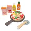 Pizza Play Food Toy Wooden Educational High Simulation Pizza Toy Set for Kids Children