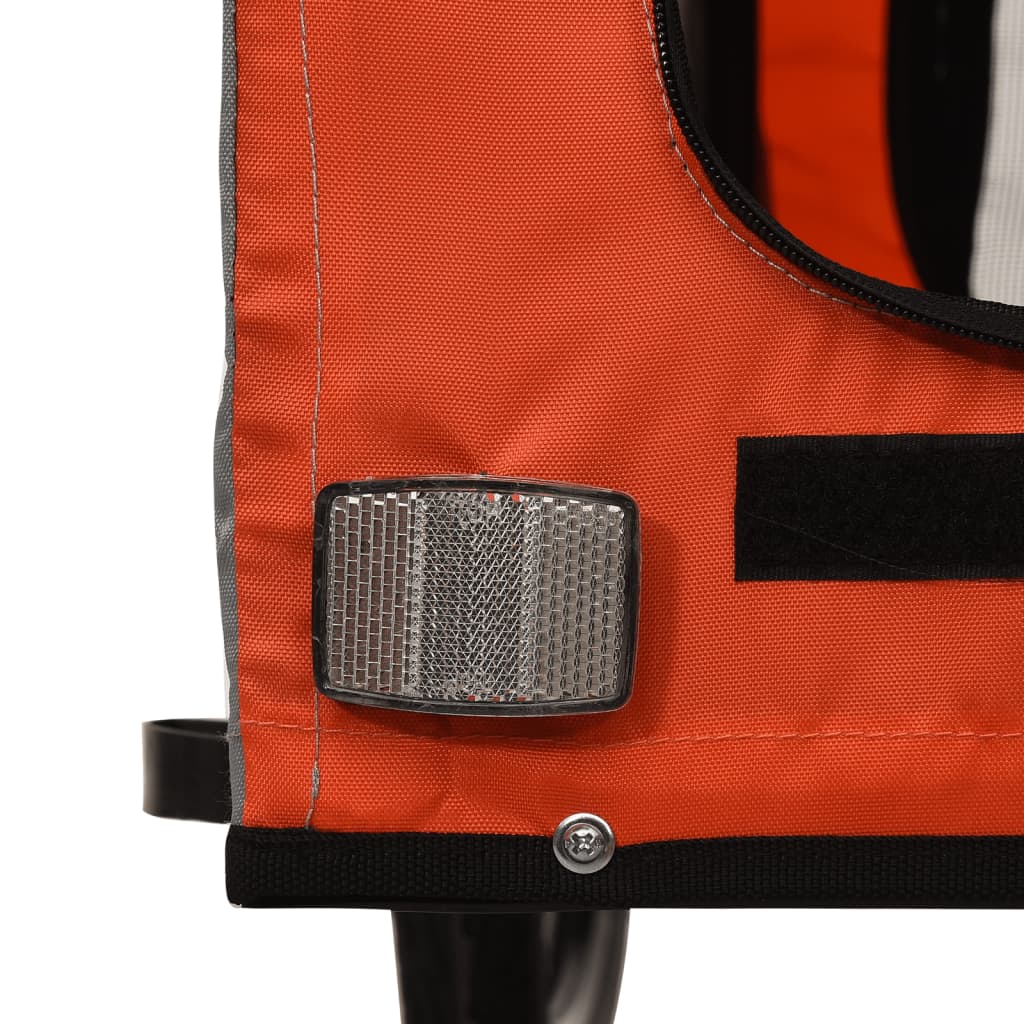 Bicycle Trailer for Dogs Orange and Black Oxford Fabric & Iron