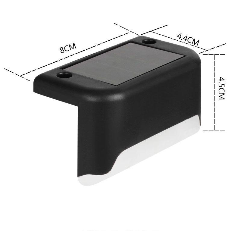 2/4/8/12Pack Солнечные палубные фонари Открытый светодиодный ступенчатый солнечный свет для сада Пейзаж Балкон Забор Путь Шаг Двор