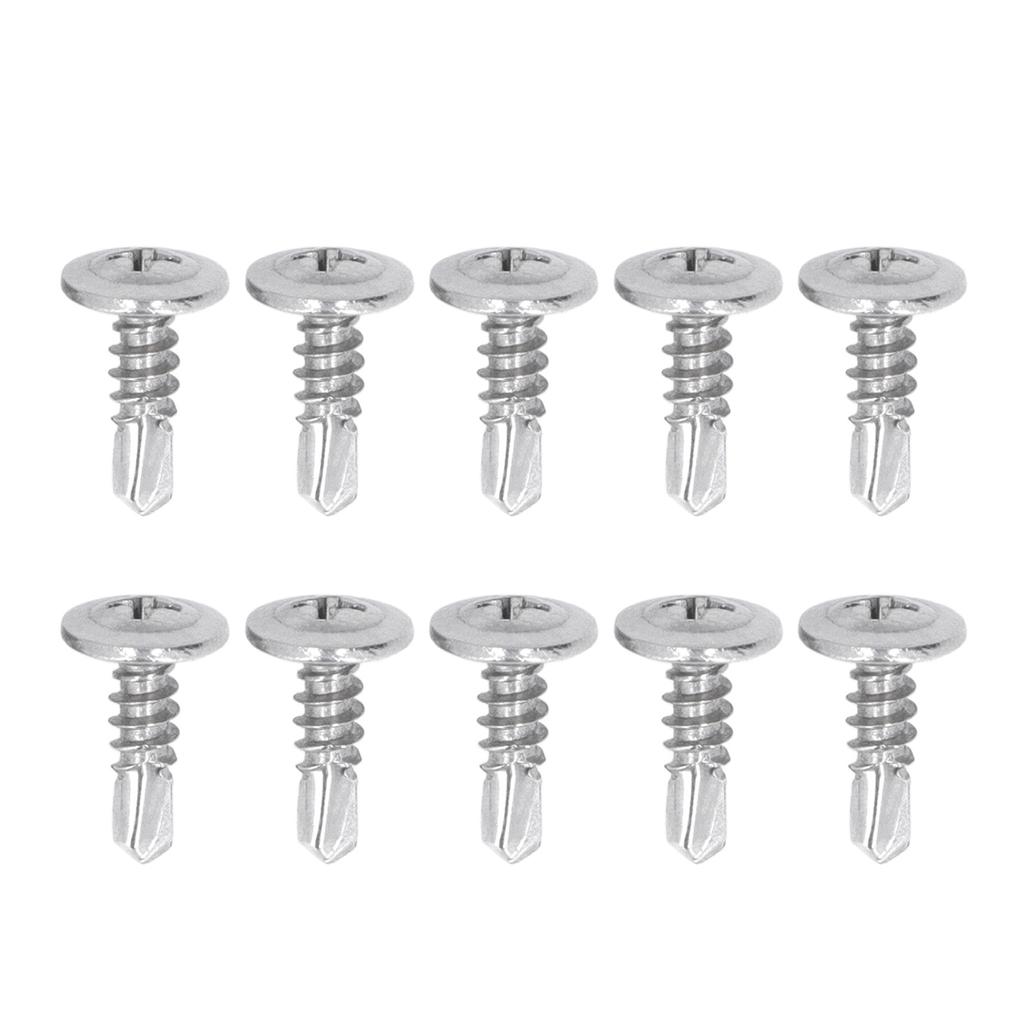 200 шт. самосверлящих винтов с головкой под шайбу, винты из нержавеющей стали 304 для работы по дереву M4.8x16