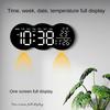 LED Ambient Light Alarm Clock Living Room Wall Clock Timing Function Two Sets of Alarm Clock Brightness Level Remote Control.