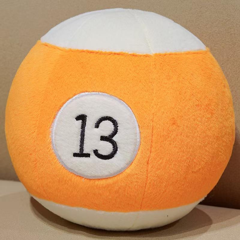 Realistic Billiard Ball Plush Toy Pillow Colorful Educational Ornament Keychain Pendant Cute Soft Balls Doll Kids Comfort Gift