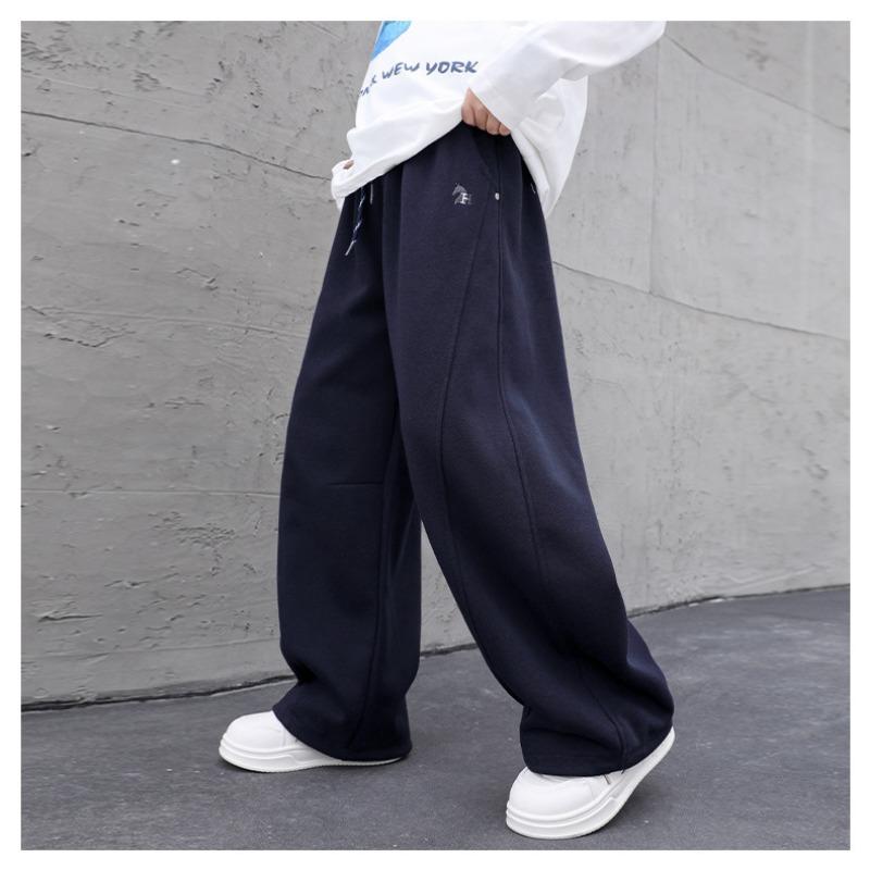 Boys Spring Autumn Solid Color Casual Sports Long Pants For Big Kids