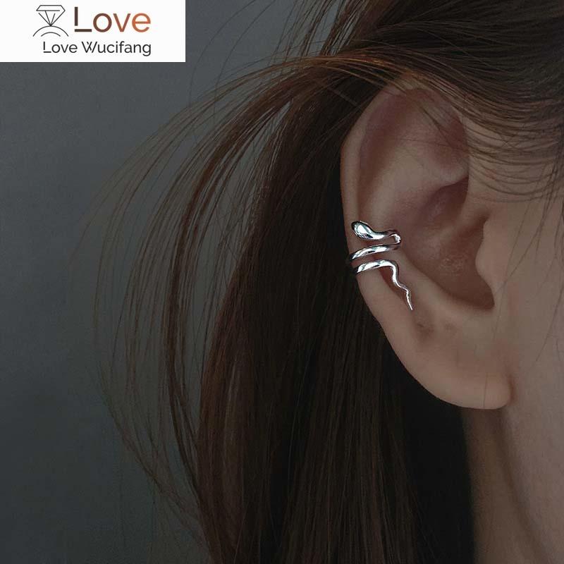 Серьги-клипсы в стиле панк-животных для женщин и мужчин, изысканные серьги-клипсы в виде змеи без отверстий