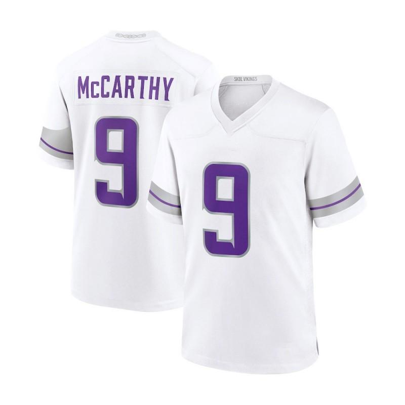 Minnesota Vikings 9 McCarthy 18 Jefferson Football Jersey Embroidered Game Uniform Men Women