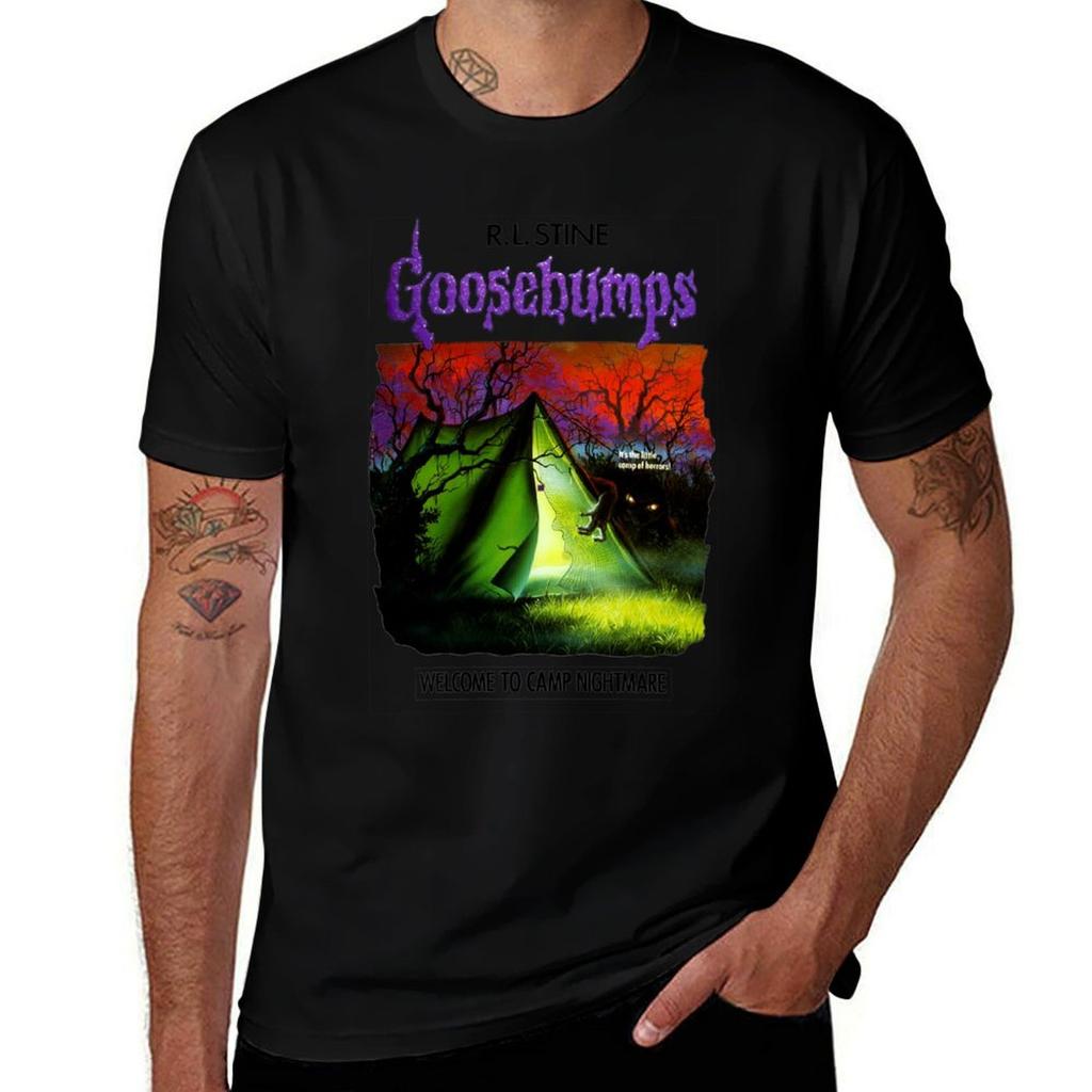 Goosebumps Welcome To Camp Nightmare Tshirt T Shirt Custom Print T Shirts For Unisex Graphic Vintage Tshirt