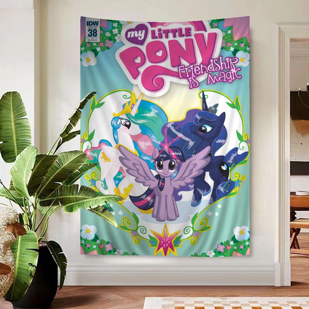 Cute MMy Cartoon PPony LLittle DIY Wall Tapestry Hanging Tarot Hippie Wall Rugs Dorm Home Decor