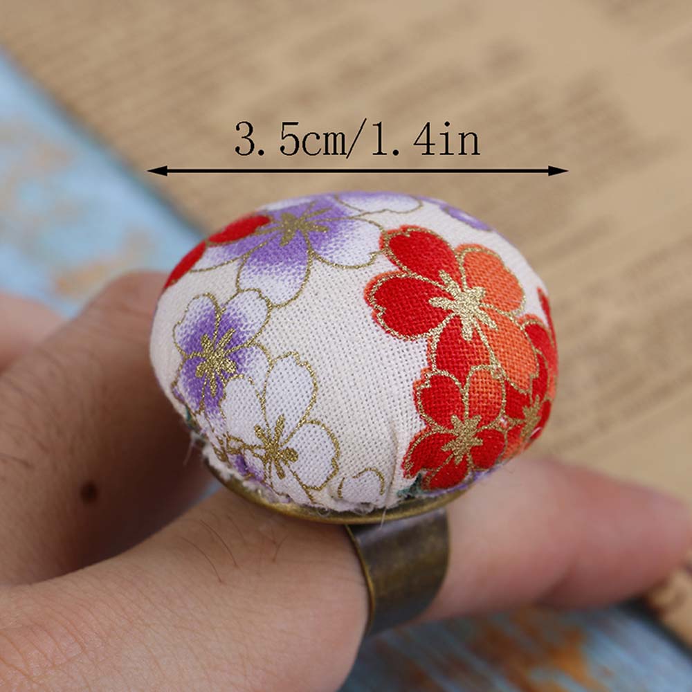 Stitch Fabric Cotton Ring Ball Shaped Pin Cushion Sewing Accessories Needle Pillow Needle Holder