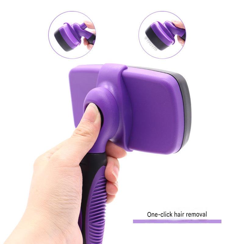 Factory Price Pet Hair Removal Needle Comb Self Cleaning Slicker Brush for Long Haired Cats and Dogs Supplies