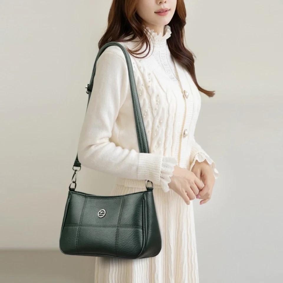 Женская роскошная дизайнерская сумка через плечо на одно плечо, трендовая высококачественная брендовая сумка-кошелек из мягкой кожи, женская сумка через плечо