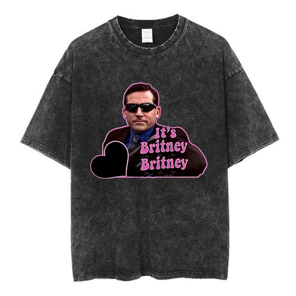 2026 Hot Sale TV Series The Office Dunder Mifflin Dwight Tv Show Scranton Washed T-shirts Men Women Cotton Casual Short Sleeves Tee Shirt Streetwear