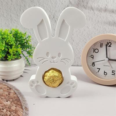 Силиконовая форма для свечи «Пасхальный кролик», сделай сам, форма для подставки для шоколадных шаров в виде кролика, форма для гипса, эпоксидной смолы, поделки, домашний декор