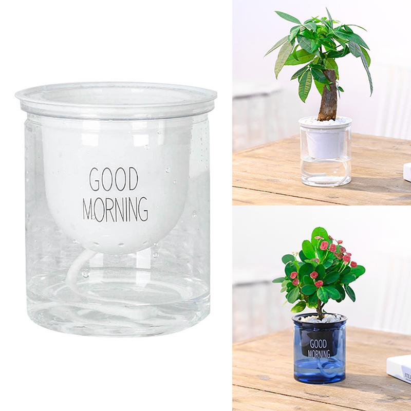 Transparent Flower Pot Self-Watering Plant Flower Pot Home Garden Decoration