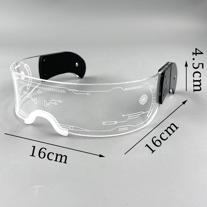 Высококачественные светодиодные светящиеся очки, акриловые светящиеся очки для карнавальной вечеринки, КТВ, DJ, барный костюм, декор, подарок на день рождения, Рождественский подарок