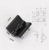 CL218-40 zinc alloy perforated hinge heavy-duty industrial hinge CL226-3A black electrical cabinet box 40x40 with screws