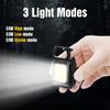 Mini LED Flashlight COB Work Lamp Torch USB Rechargeable Portable Keychain Light Emergency Magnet Base Camping Fishing Lantern