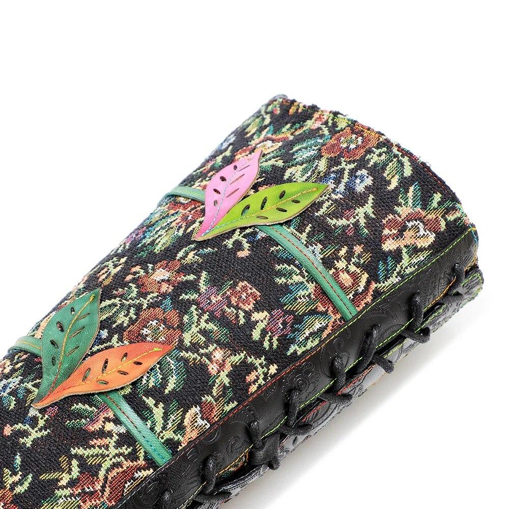 Johnature Высокие сапоги из натуральной кожи. Женская обувь. Сапоги до середины икры ручной работы с принтом в стиле ретро на шнуровке.