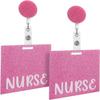 2 шт. Милые карточки-бейджики медсестры, горизонтальные держатели для ID-карт для медсестер, портативные аксессуары для держателя бейджа, подарок для медицинских работников