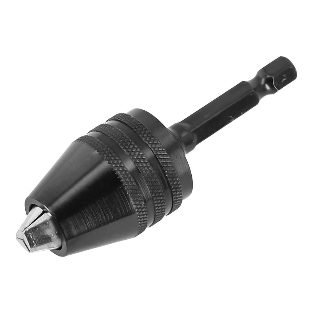 Патрон для сверла 0,6–8 мм, 1/4 дюйма, черный центрирующий патрон, сверло