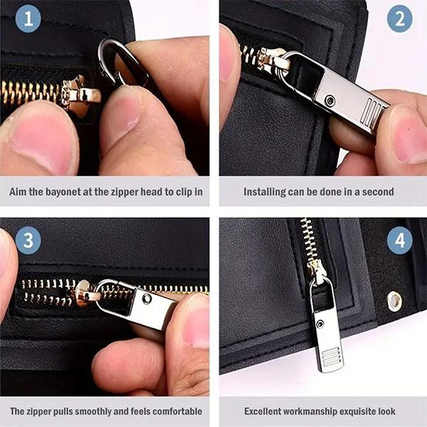 5PCS DIY Sewing Metal Zip Detachable Replacement Tab Zipper New Sewing Accessories Clothing Bag