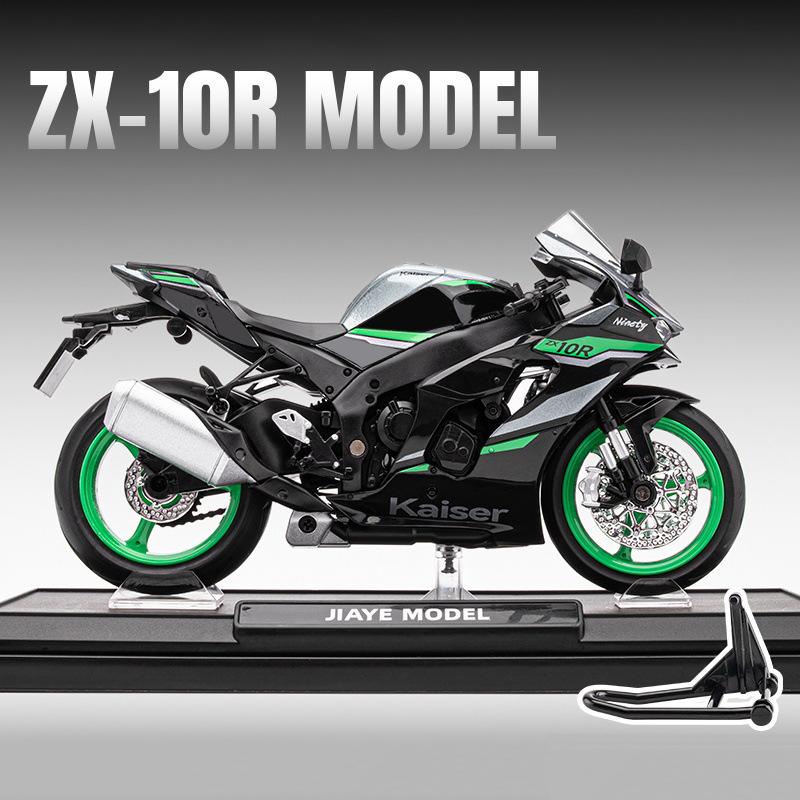 1/12 Kawasaki Ninja ZX10R литой под давлением мотоцикл модель игрушечная коллекция транспортных средств звук и свет внедорожный мотоцикл игрушки автомобиль