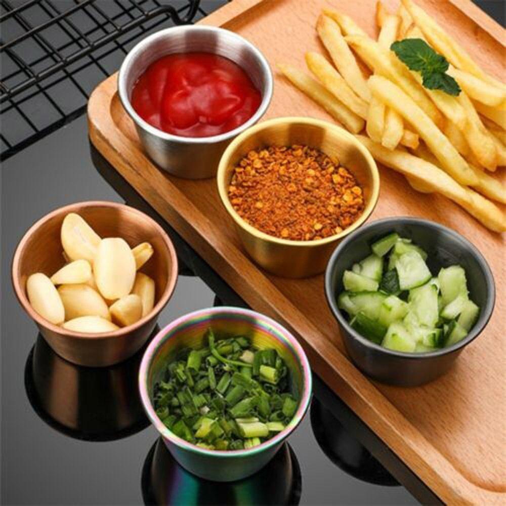 Stainless Steel Dipping Bowl Mustard/Salad/Tomato Sauce Sauce Dish Seasoning Dishes