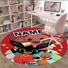 Customizable B-Bing Bunny1 Round Non-Slip Carpet - Ideal for Garden, Picnic, Office, Perfect for Decoration, Suitable For All Seasons