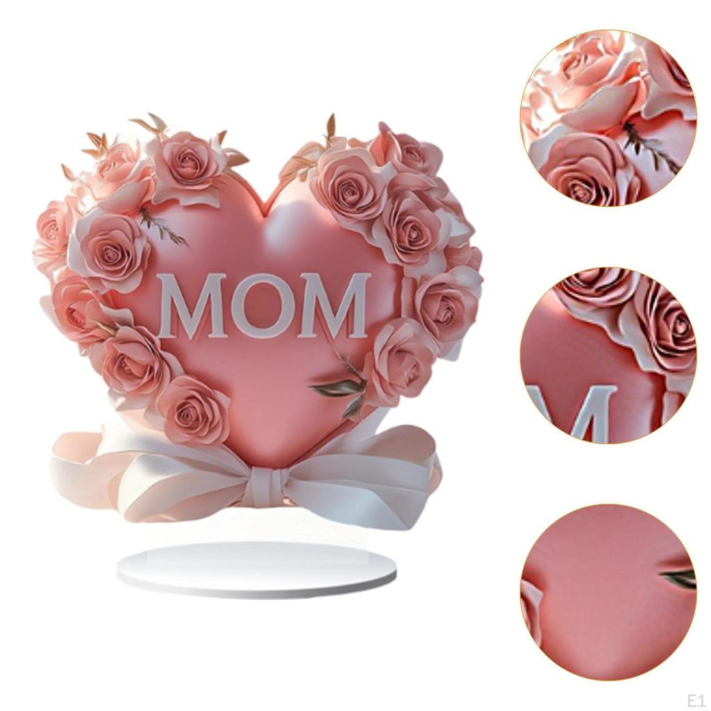 2D плоская настольная вывеска Mother Love 7,8x7,8 дюймов с кронштейном легкая для столовой