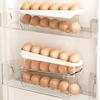 Стеллаж для хранения яиц в холодильнике, большая емкость, прозрачный дизайн, многослойный, автоматический, вращающийся холодильник для яиц