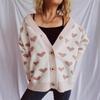New Winter Valentine's Day Sweater Cardigan Love Knitted Medium Long Sweater Jacket for Women 3555 EMA