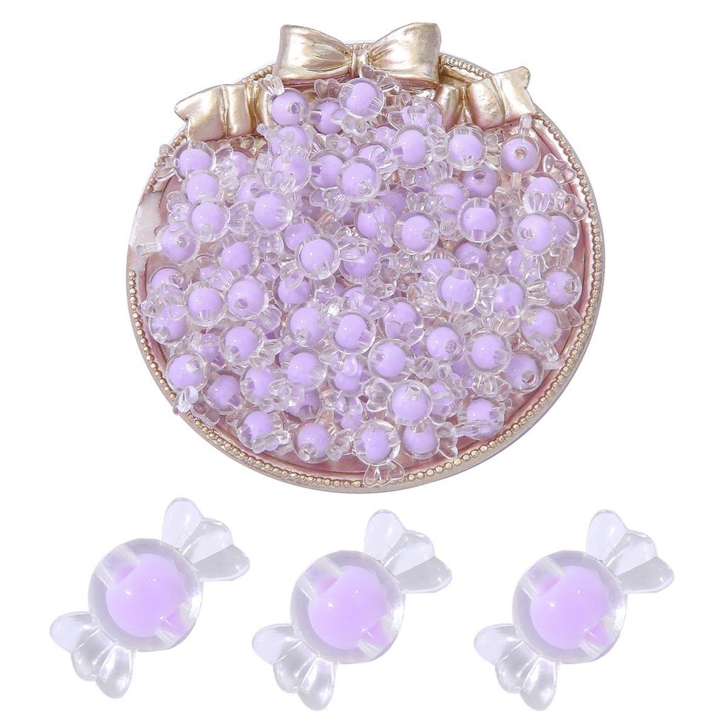 17x9mm 50pcs Acrylic Plastic Candy Shape Beads for DIY Jewelry Craft Making