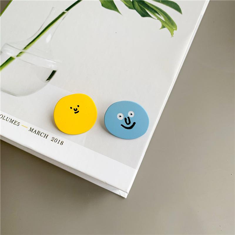 Красочные забавные серьги в виде лица привидения с устойчивой к выцветанию краской и иглой из серебра 925 пробы — милый дизайн Супермена