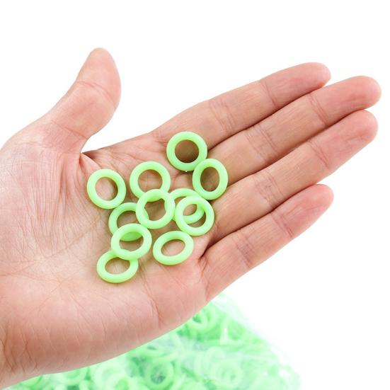 20 шт. Кольца для колышков палатки 15 мм Светящиеся в темноте Силиконовые Кольцо для колышка в грунт Флуоресцентная Петля для колышка палатки Аксессуары для колышков для палатки для кемпинга на открытом воздухе