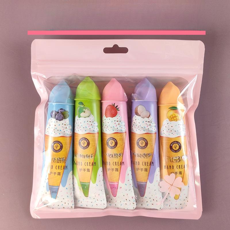 5 шт./кор. Рождественский подарок, мороженое, крем для рук, набор, 30 г, фруктовый аромат, увлажняющий, увлажняющий