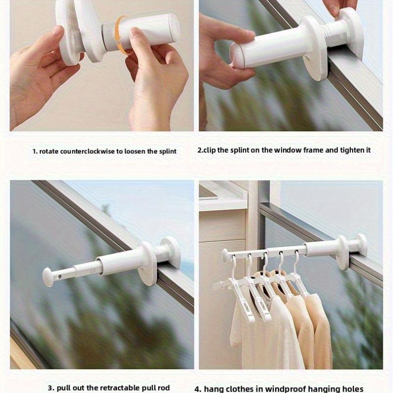 1 шт. Телескопическая дорожная вешалка для одежды Портативная для путешествий и командировок Отельная комнатная складная вешалка для одежды Без сверления Артефакт для сушки