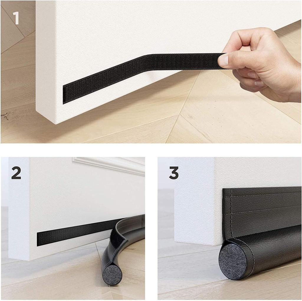 5 Colors Door Bottom Seal Strip Soundproof Insulation Wind Under Door Draft Stopper Blocker Weather Strip for Interior Exterior