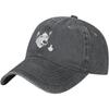 Funny Husky Flipping Off Graphic Baseball Cap Distressed Cotton Adjustable Dad Hat
