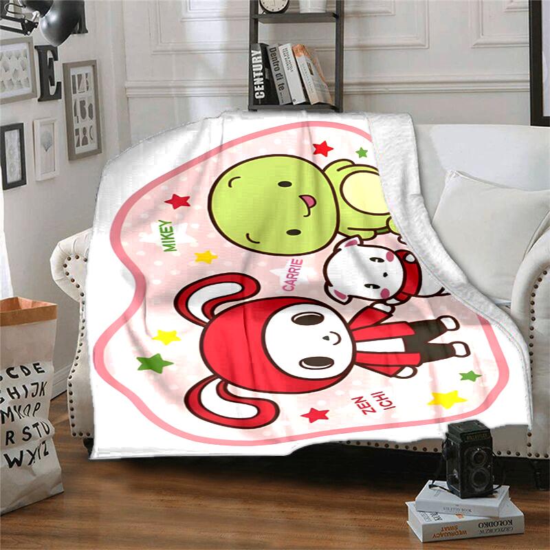 Jj Mikey Maizen Flannel Blanket Soft Warm All-Season Throw, Design for Camping, Car Travel, Hiking Sofa, Bed, Office Perfect Gift for Parties