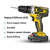 Impact Lithium Drill Rechargeable Handheld Electric Screwdriver Multifunctional Household Wood Drilling Power Tool