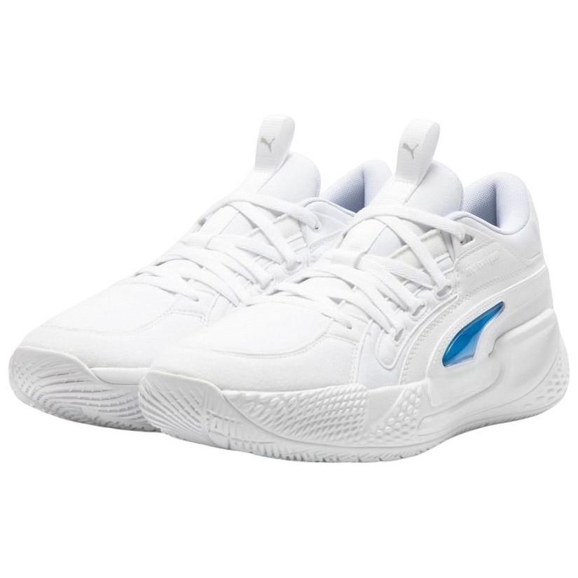 Puma Court Rider Fashion Универсальные Нескользящие Прочные Дышащие Низкие Баскетбольные Кроссовки Мужские кроссовки Белый Синий 378051-03
