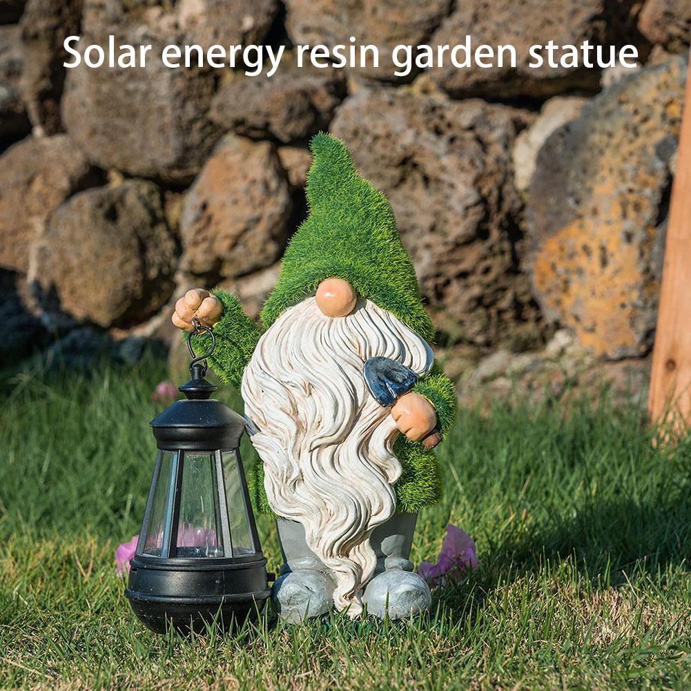 Christmas Gnome Solar Light Outdoor Statue Decoration Waterproof Garden Night Lamp Sculptures Statues for Front Patio Lawn