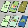 Мультяшный чехол для телефона F-Frog-S для Samsung S 25,24,23,22,30,21,10,9,Ultra,Plus,Lite,FE,4,5G Черный Мягкий чехол