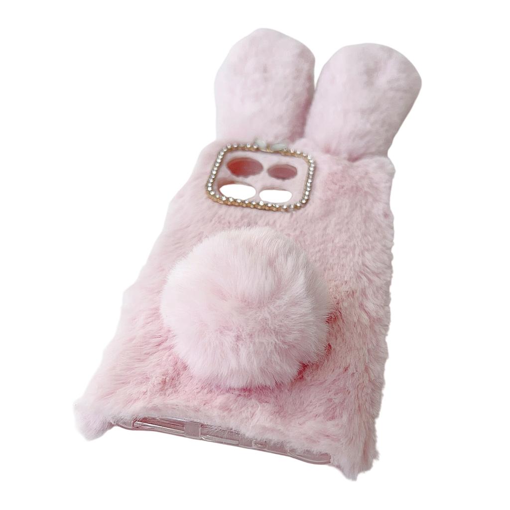 Для Motorola Moto G86 Power 5G Чехол Плюшевый Милый Кролик Зимний Пушистый ТПУ Чехол для Телефона