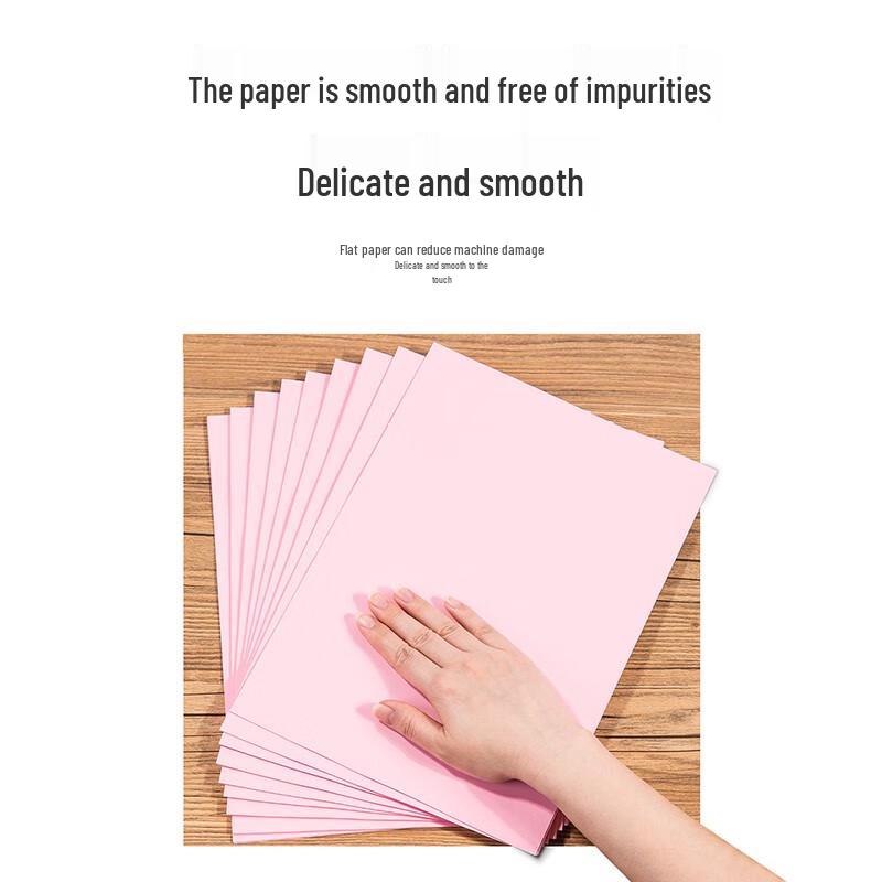 Deli A4 Light Red Copy & Craft Paper, 80gsm